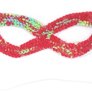 Diona J Fuchsia Sparkle Bling Sequin Eye Costume Masque Halloween Accessories